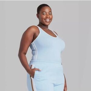 Wild Fable Light Blue Tank Bodysuit